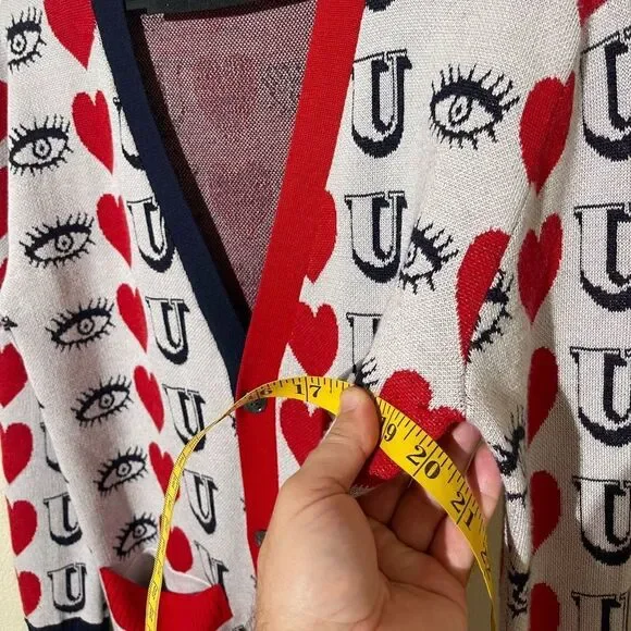 Libertine Women's Red and Black Cardigan Sweater - Picture 6 of 7